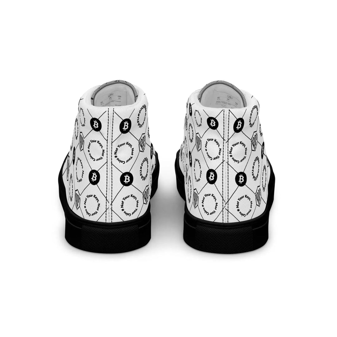 HODL High-Top Canvas für Herren "First Edition White" Black Sole - HODL High-Top Canvas für Herren "First Edition White" Black Sole - 37.5 | Exklusive High Top Streetwear von HODL®