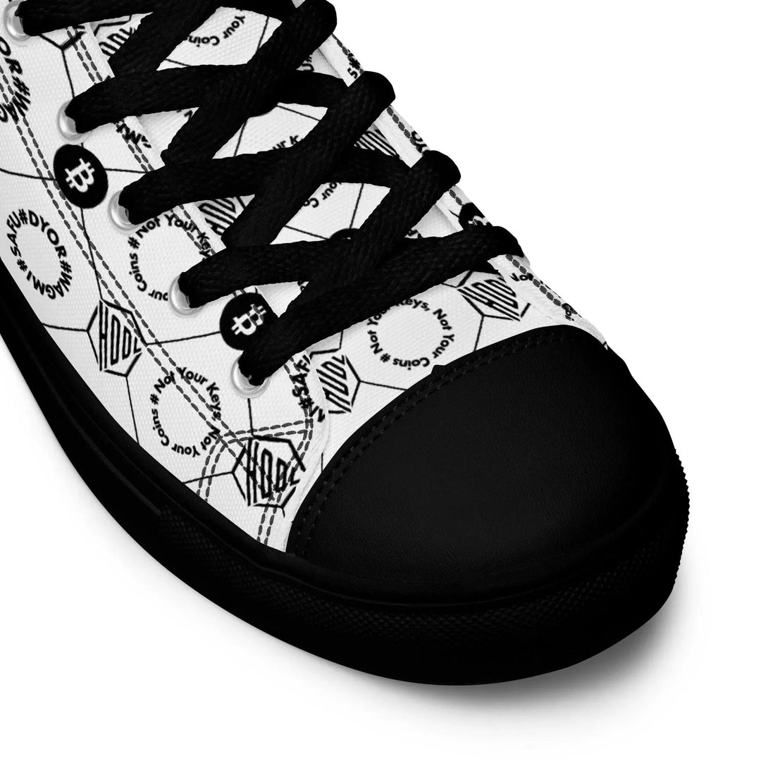 HODL High-Top Canvas für Herren "First Edition White" Black Sole - HODL High-Top Canvas für Herren "First Edition White" Black Sole - 37.5 | Exklusive High Top Streetwear von HODL®