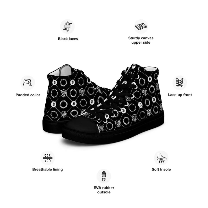 HODL High-Top Canvas für Damen "First Edition Black" Black Sole - HODL High-Top Canvas für Damen "First Edition Black" Black Sole - 5 | Exklusive High Top Streetwear von HODL®