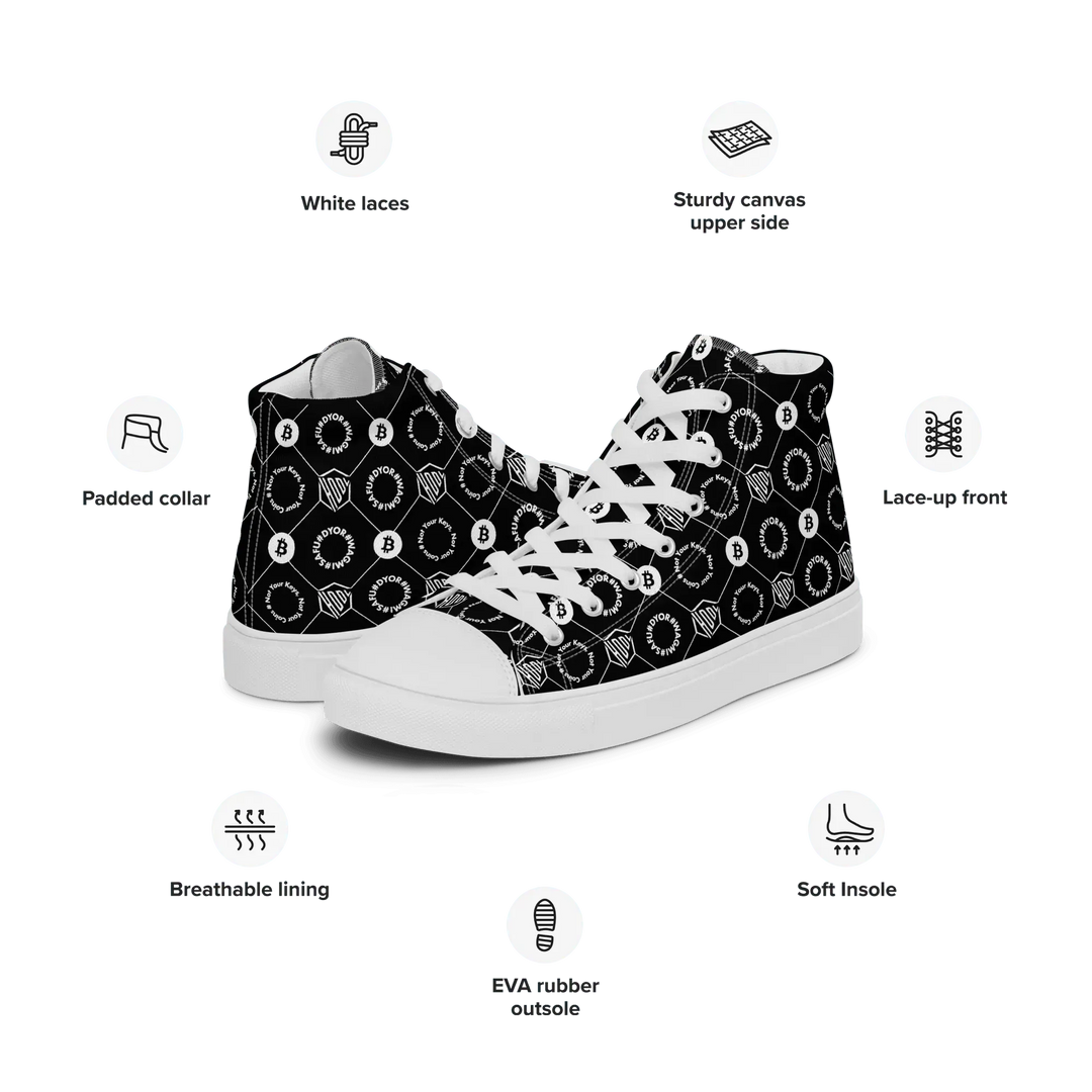 HODL High Top Canvas für Damen "First Edition Black" - HODL High Top Canvas für Damen "First Edition Black" - 5 | Exklusive High Top Streetwear von HODL®