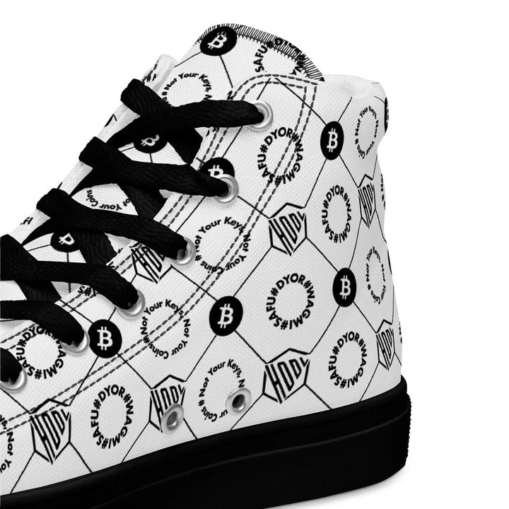 HODL High-Top Canvas für Damen "First Edition White" Black Sole - HODL High-Top Canvas für Damen "First Edition White" Black Sole - 5 | Exklusive High Top Streetwear von HODL®