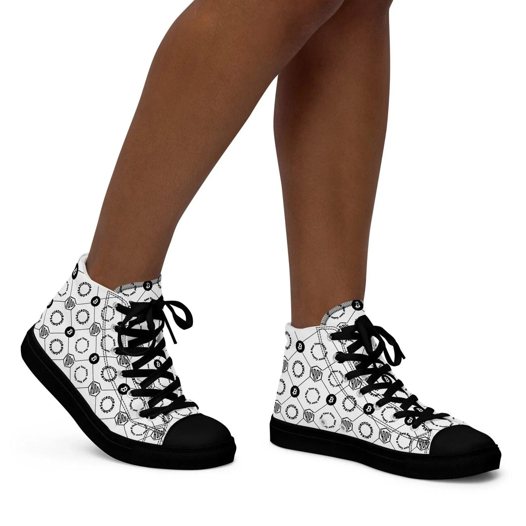 HODL High-Top Canvas für Damen "First Edition White" Black Sole - HODL High-Top Canvas für Damen "First Edition White" Black Sole - 5 | Exklusive High Top Streetwear von HODL®