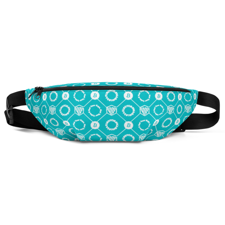 Bauchtasche - HODL DESIGN - Bauchtasche - HODL DESIGN - S/M 70-96 cm / HODL DESIGN – Aqua Grid | Exklusive Bauchtasche Streetwear von HODL®