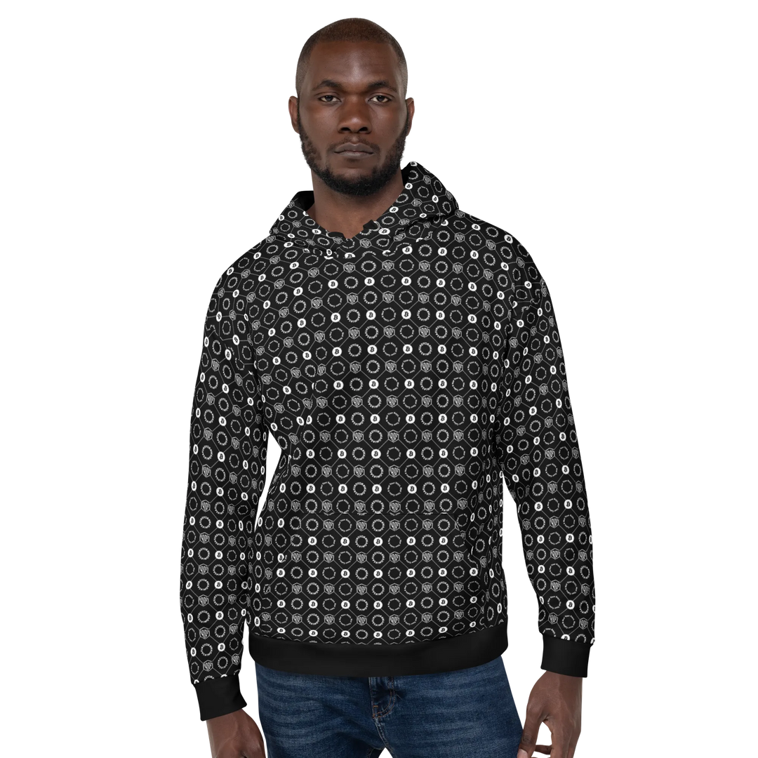 Entwurf Varianten HODL Unisex Hoodie "FIRST EDITION" - Entwurf Varianten HODL Unisex Hoodie "FIRST EDITION" - XS / HODL DESIGN – Sky Grid | Exklusive Hoodie Streetwear von HODL®