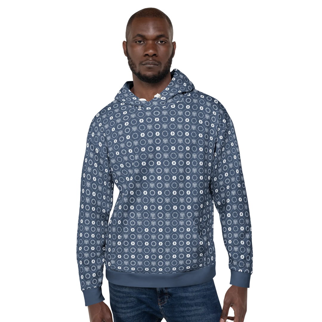 Entwurf Varianten HODL Unisex Hoodie "FIRST EDITION" - Entwurf Varianten HODL Unisex Hoodie "FIRST EDITION" - XS / HODL DESIGN – Sky Grid | Exklusive Hoodie Streetwear von HODL®