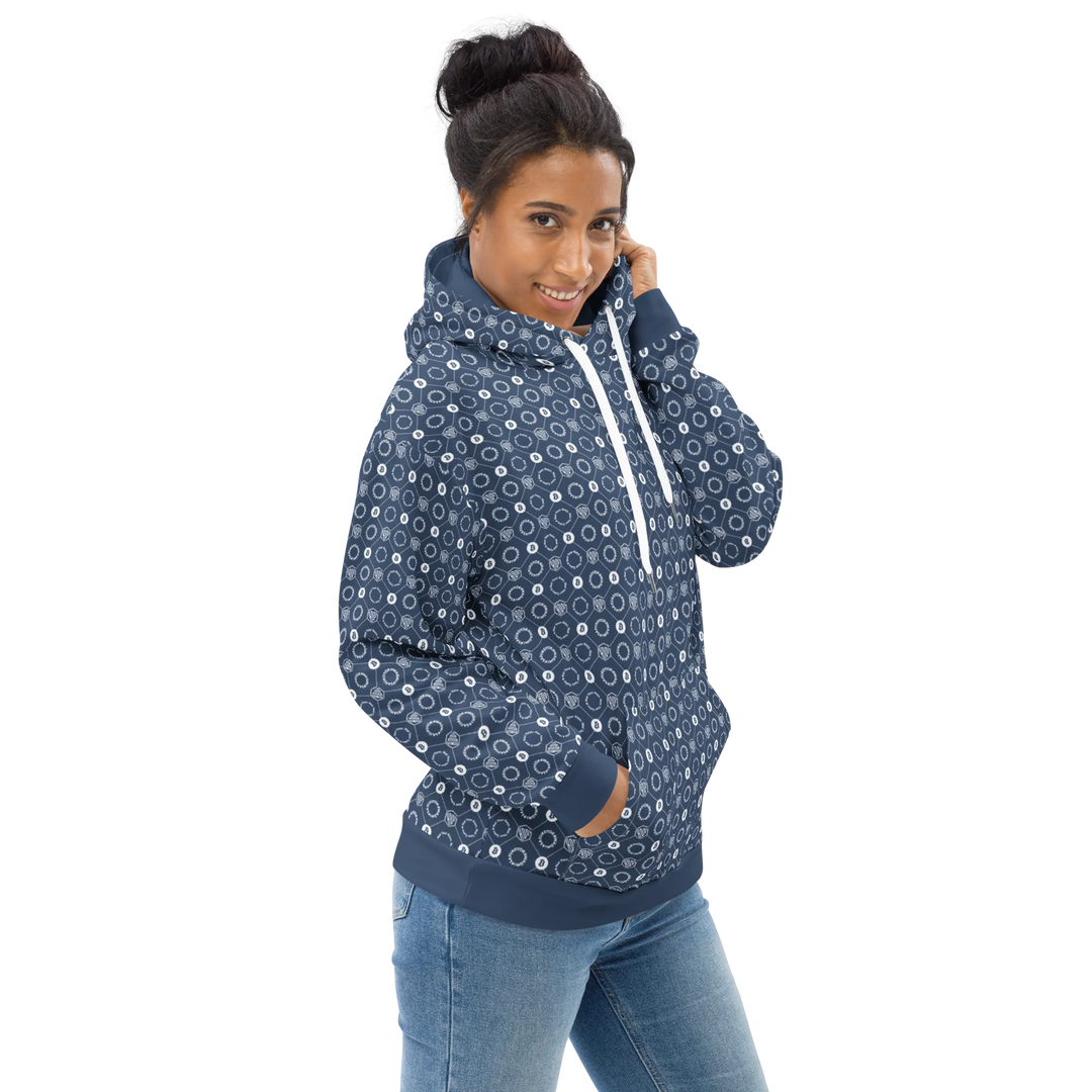 Entwurf Varianten HODL Unisex Hoodie "FIRST EDITION" - Entwurf Varianten HODL Unisex Hoodie "FIRST EDITION" - XS / HODL DESIGN – Sky Grid | Exklusive Hoodie Streetwear von HODL®