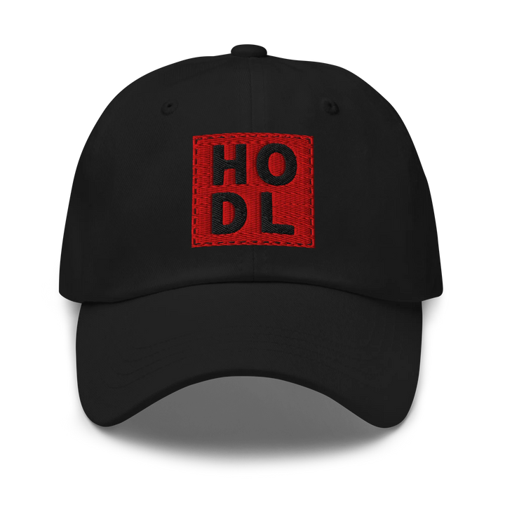 HODL Dad Hat – Red Box Black - HODL Dad Hat – Red Box Black - Private Key | Exklusive Hat Streetwear von HODL®