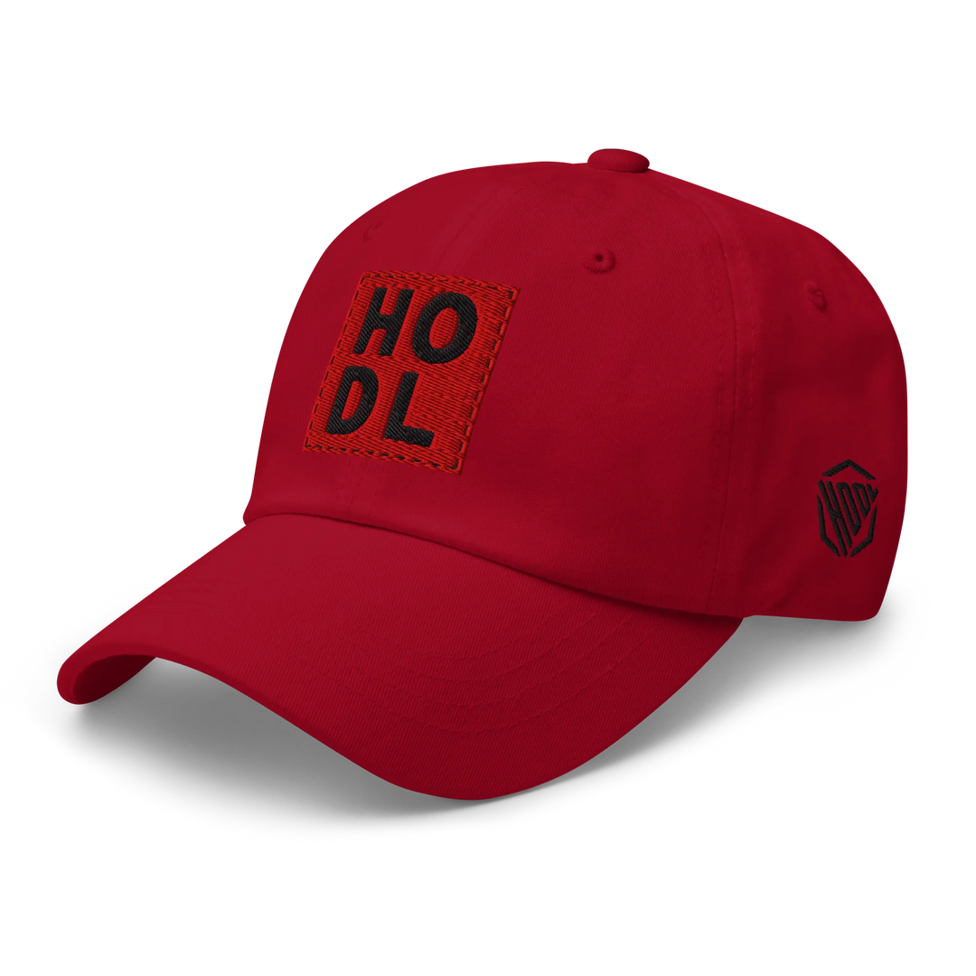 HODL Dad Hat – Red Box Black - HODL Dad Hat – Red Box Black - Red Pill | Exklusive Hat Streetwear von HODL®