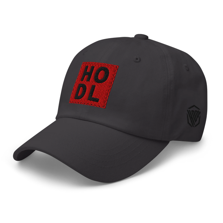 HODL Dad Hat – Red Box Black - HODL Dad Hat – Red Box Black - Mining Dust | Exklusive Hat Streetwear von HODL®
