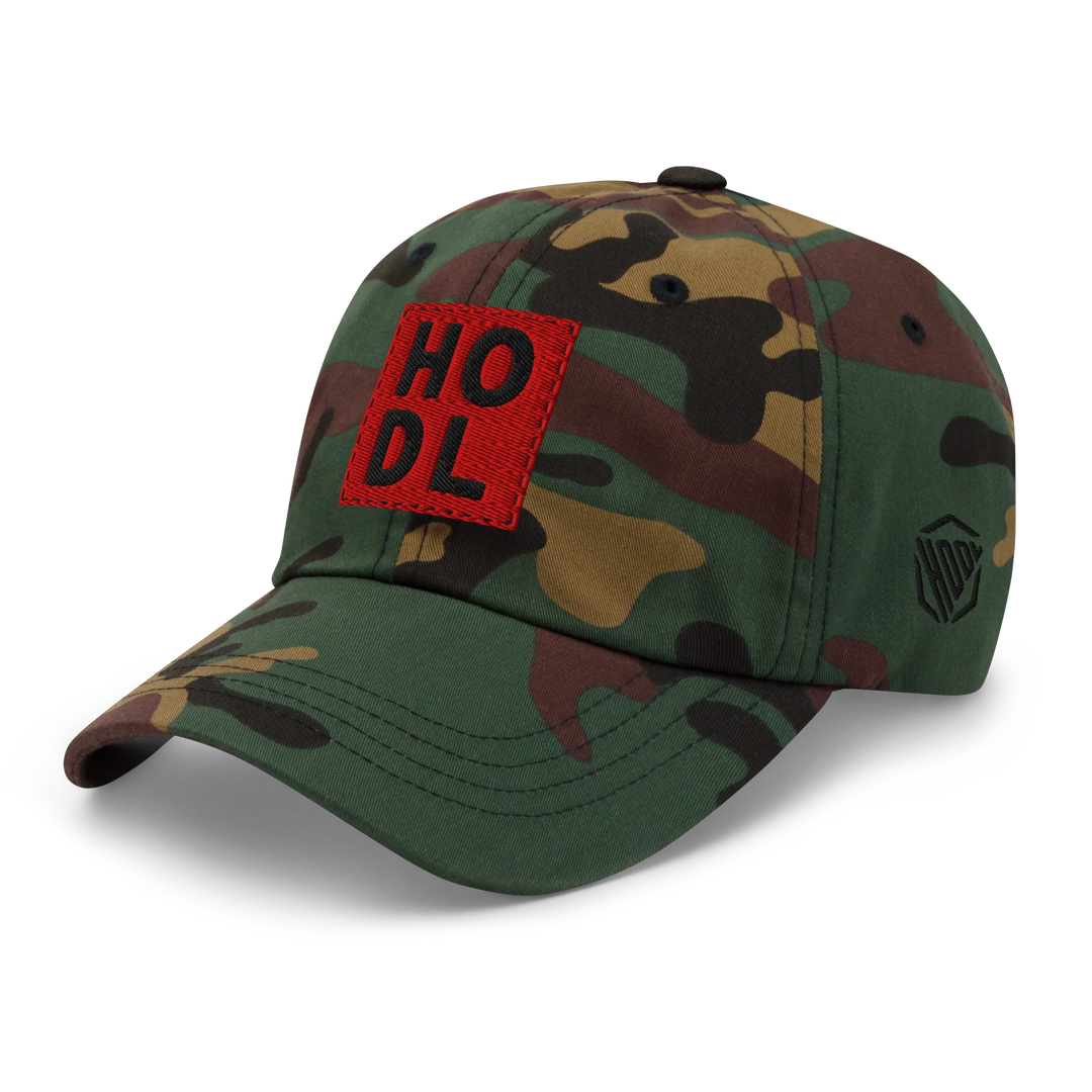 HODL Dad Hat – Red Box Black - HODL Dad Hat – Red Box Black - Satoshi Ops | Exklusive Hat Streetwear von HODL®