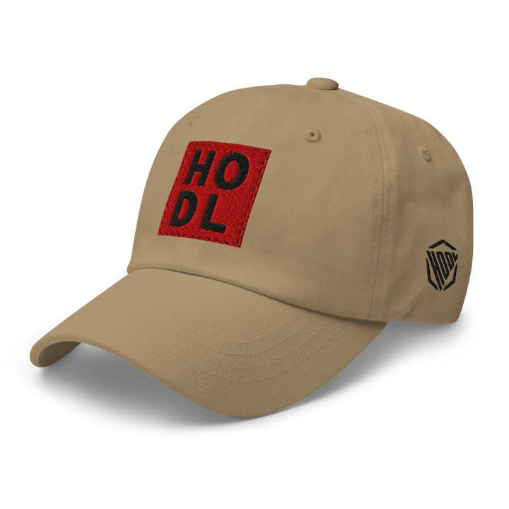 HODL Dad Hat – Red Box Black - HODL Dad Hat – Red Box Black - Proof of Earth | Exklusive Hat Streetwear von HODL®