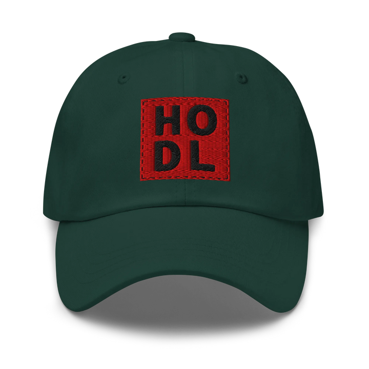 HODL Dad Hat – Red Box Black - HODL Dad Hat – Red Box Black - Private Key | Exklusive Hat Streetwear von HODL®