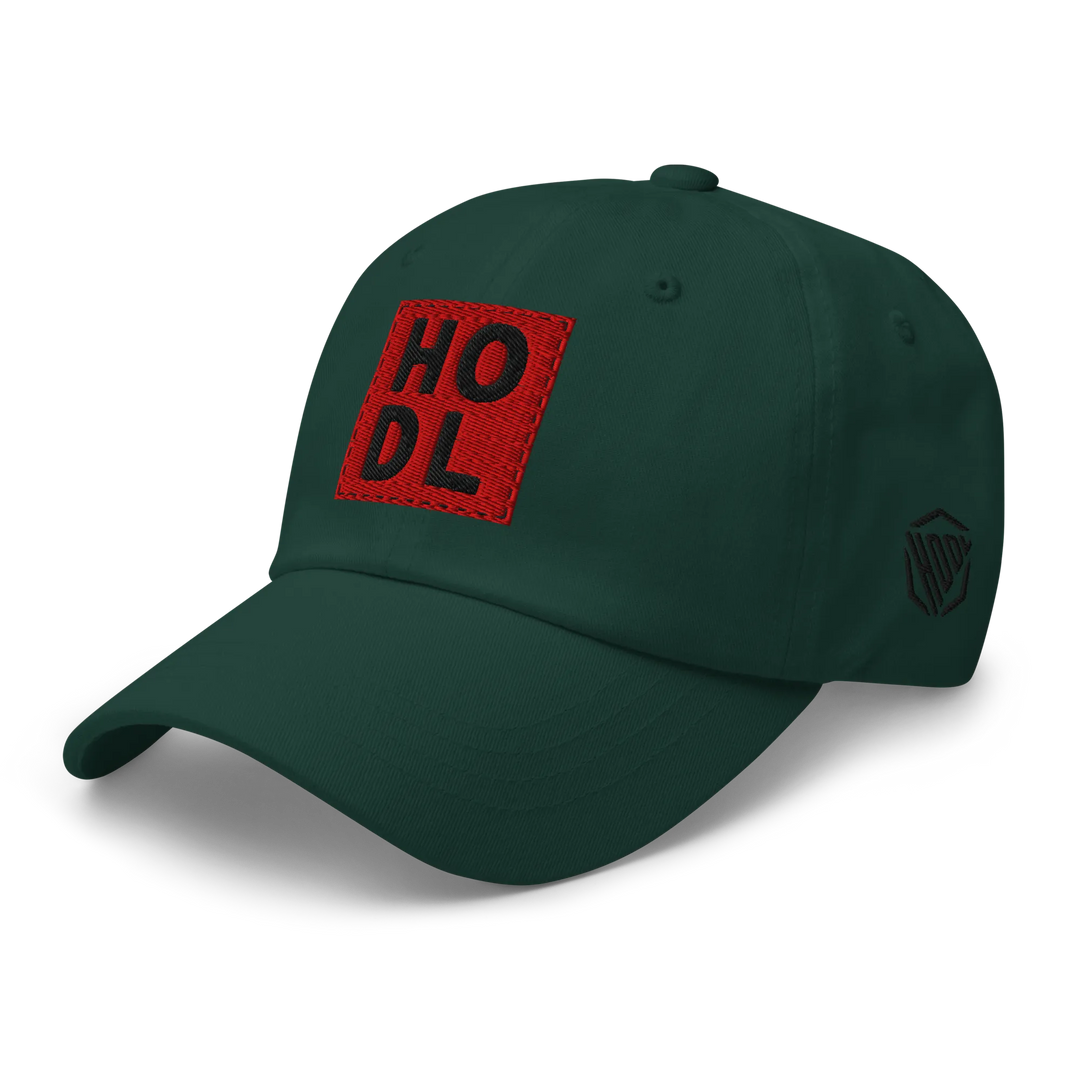 HODL Dad Hat – Red Box Black - HODL Dad Hat – Red Box Black - Validator Green | Exklusive Hat Streetwear von HODL®
