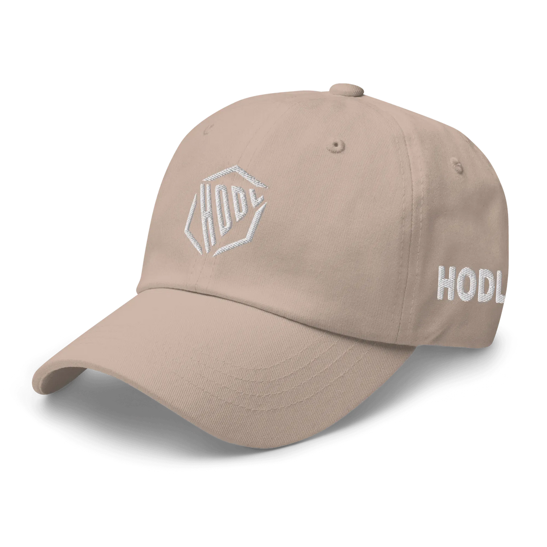 HODL Dad Hat – HODL Design White - HODL Dad Hat – HODL Design White - Cold Stack | Exklusive Hat Streetwear von HODL®