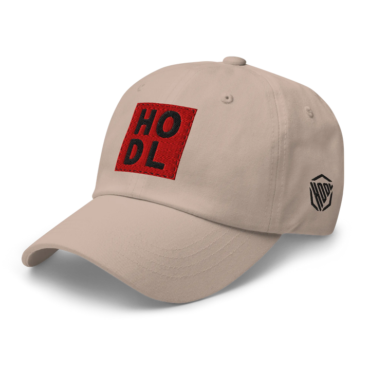 HODL Dad Hat – Red Box Black - HODL Dad Hat – Red Box Black - Cold Stack | Exklusive Hat Streetwear von HODL®