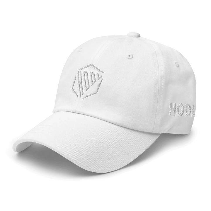 HODL Dad Hat – HODL Design White - HODL Dad Hat – HODL Design White - Genesis Mint | Exklusive Hat Streetwear von HODL®