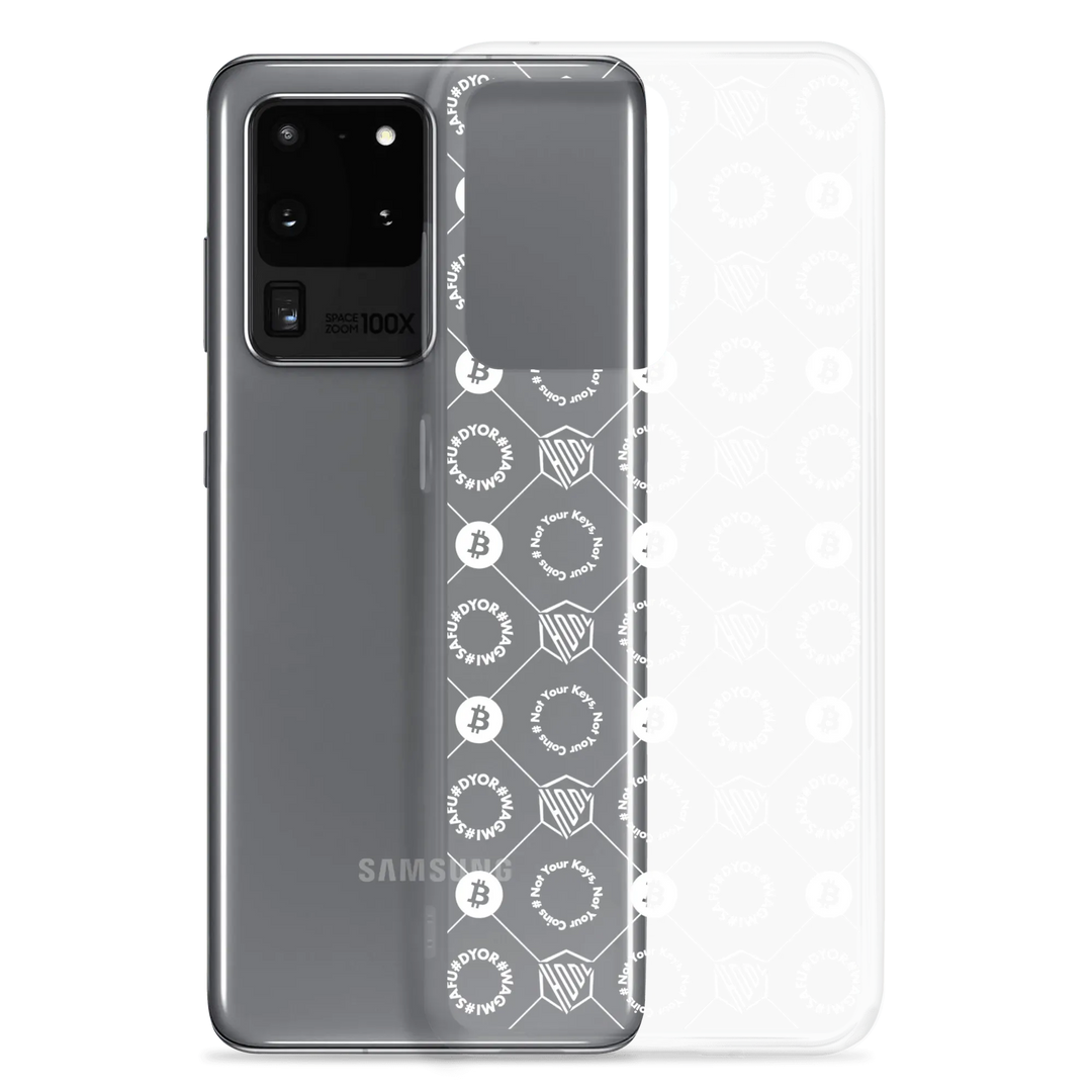 HODL Samsung Silikon Clear Case "First Edition White" - HODL Samsung Silikon Clear Case "First Edition White" - Samsung Galaxy S20 | Exklusive Smartphone Hülle Streetwear von HODL®