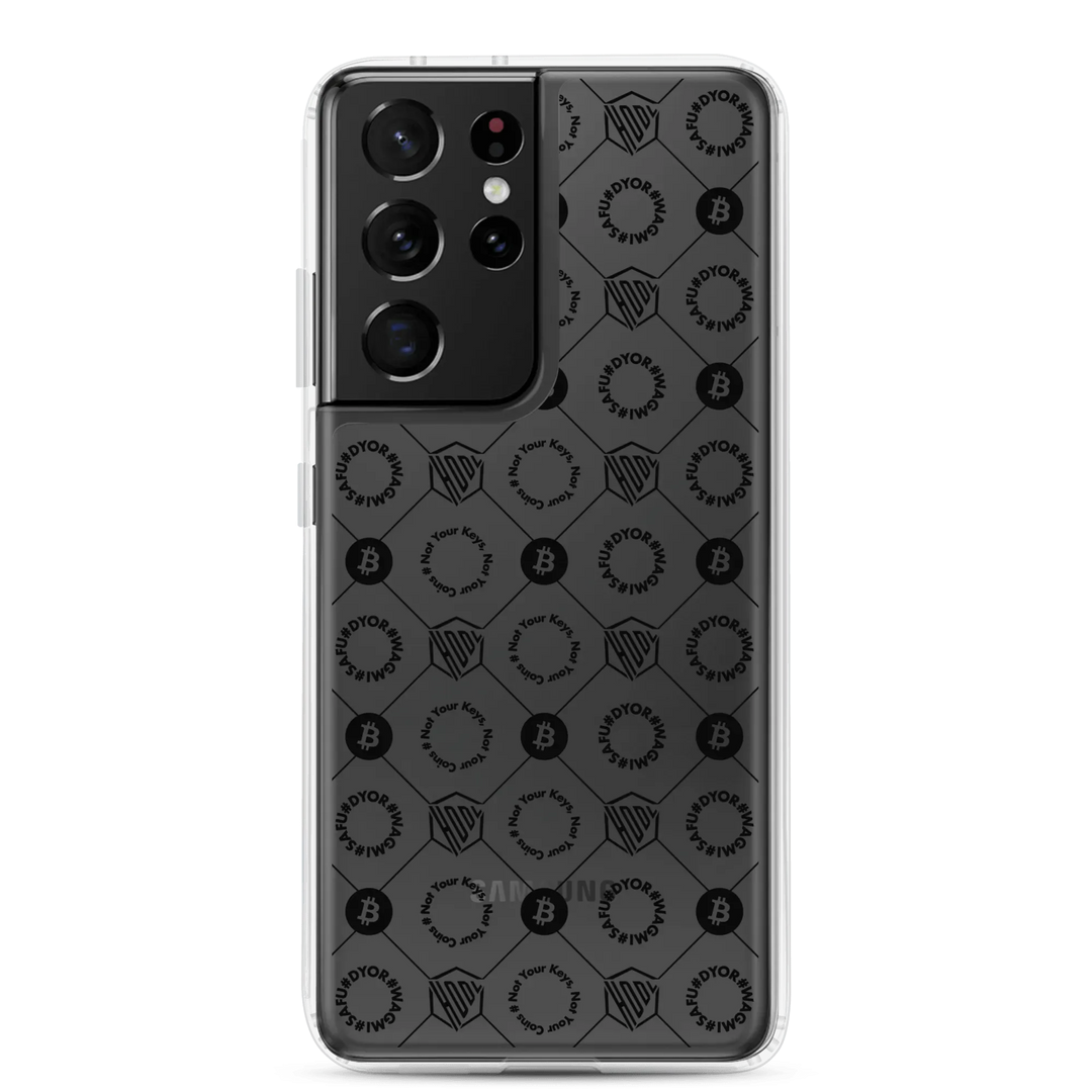 HODL Samsung Silikon Clear Case "First Edition Black" - HODL Samsung Silikon Clear Case "First Edition Black" - Samsung Galaxy S21 Ultra | Exklusive Smartphone Hülle Streetwear von HODL®