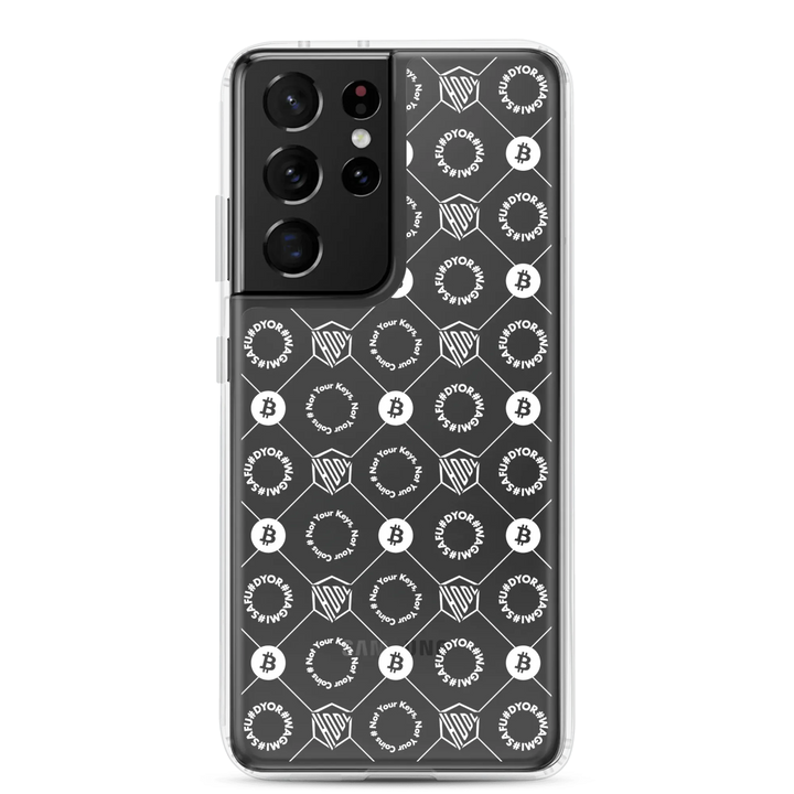 HODL Samsung Silikon Clear Case "First Edition White" - HODL Samsung Silikon Clear Case "First Edition White" - Samsung Galaxy S21 Ultra | Exklusive Smartphone Hülle Streetwear von HODL®