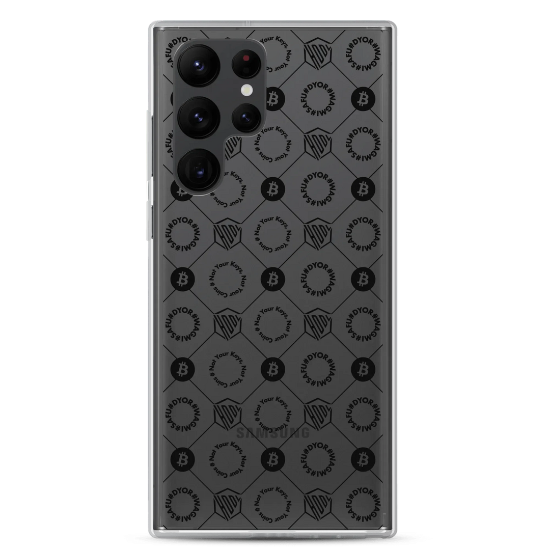 HODL Samsung Silikon Clear Case "First Edition Black" - HODL Samsung Silikon Clear Case "First Edition Black" - Samsung Galaxy S22 Ultra | Exklusive Smartphone Hülle Streetwear von HODL®