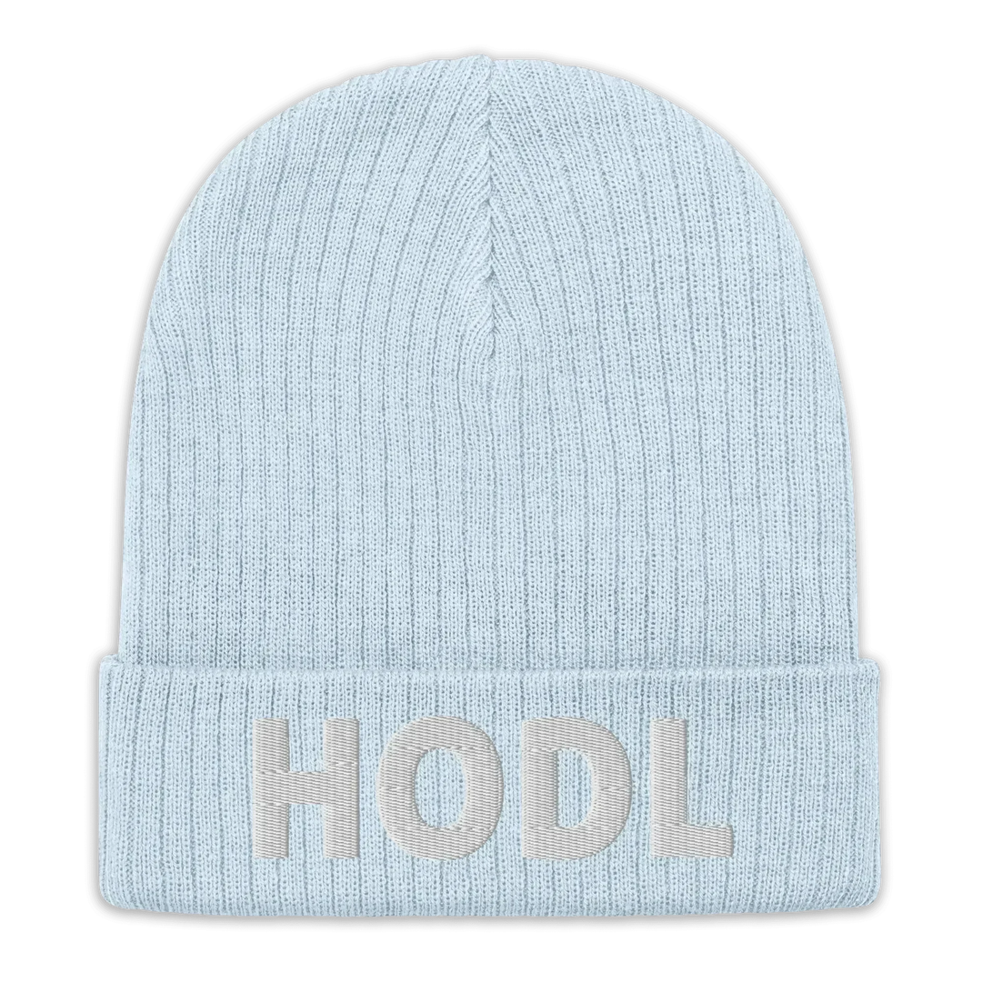 HODL Beanie – 3D White - HODL Beanie – 3D White - Hellblau | Exklusive Hat Streetwear von HODL®
