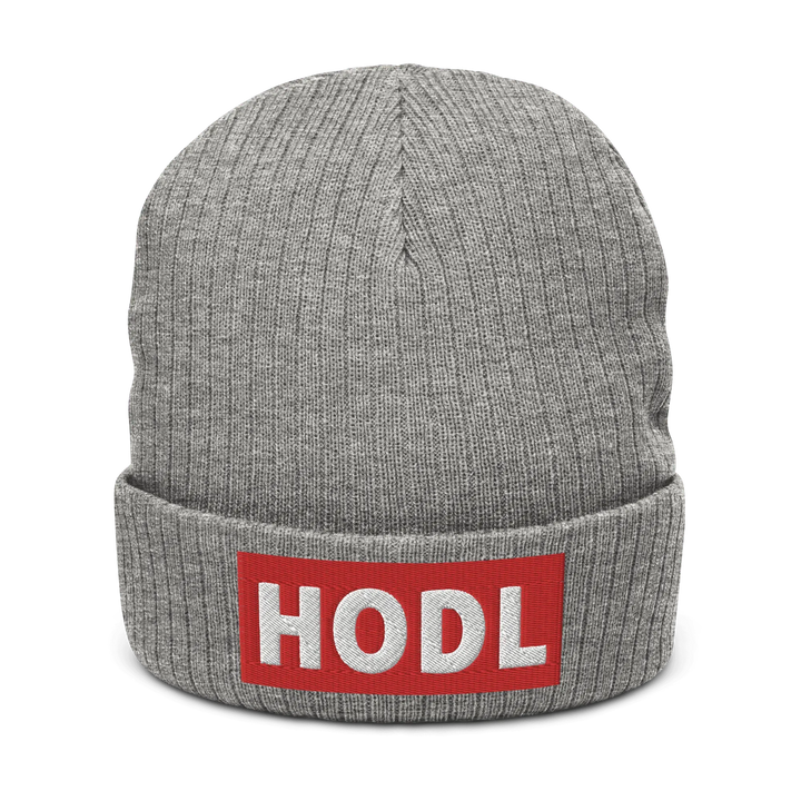 HODL Beanie – Red Box - HODL Beanie – Red Box - Light Grey Melange | Exklusive Hat Streetwear von HODL®
