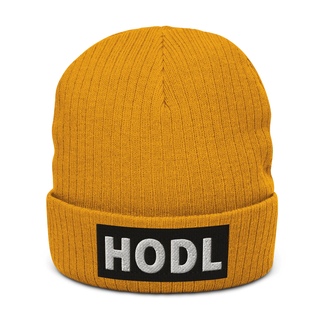 HODL Beanie – Black Box - HODL Beanie – Black Box - Senf | Exklusive Hat Streetwear von HODL®