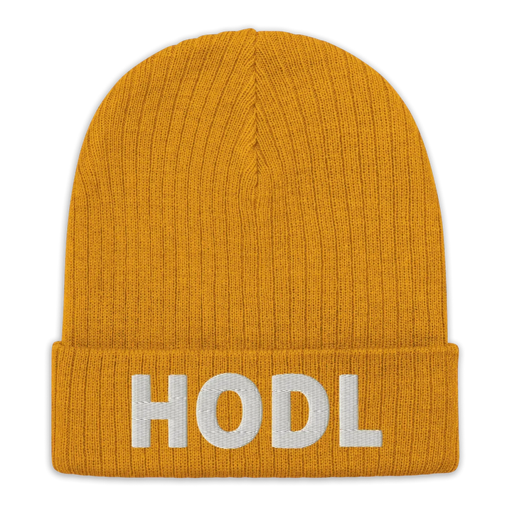 HODL Beanie – 3D White - HODL Beanie – 3D White - Senf | Exklusive Hat Streetwear von HODL®