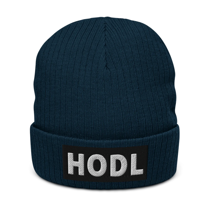HODL Beanie – Black Box - HODL Beanie – Black Box - Navy | Exklusive Hat Streetwear von HODL®
