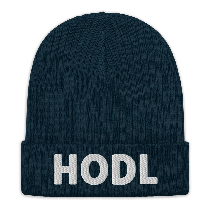 HODL Beanie – 3D White - HODL Beanie – 3D White - Navy | Exklusive Hat Streetwear von HODL®