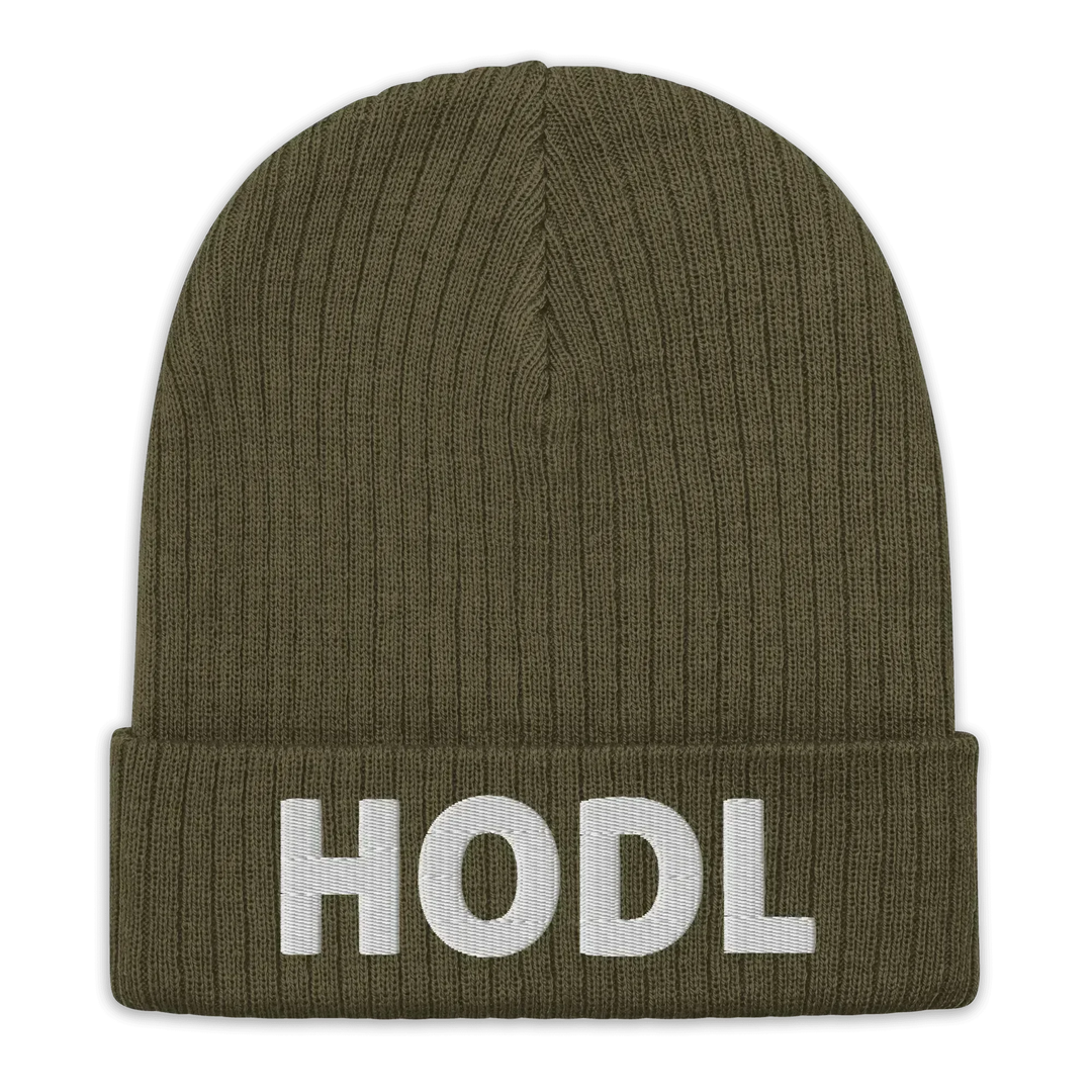 HODL Beanie – 3D White - HODL Beanie – 3D White - Olive | Exklusive Hat Streetwear von HODL®