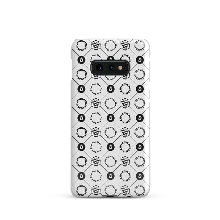 HODL Snap case Samsung "First Edition White" - HODL Snap case Samsung "First Edition White" - Weiß Glossy / Samsung Galaxy S10e | Exklusive Smartphone Hülle Streetwear von HODL®