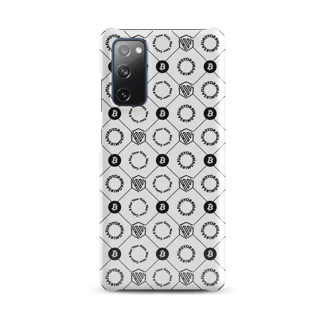 HODL Snap case Samsung "First Edition White" - HODL Snap case Samsung "First Edition White" - Weiß Glossy / Samsung Galaxy S20 FE | Exklusive Smartphone Hülle Streetwear von HODL®