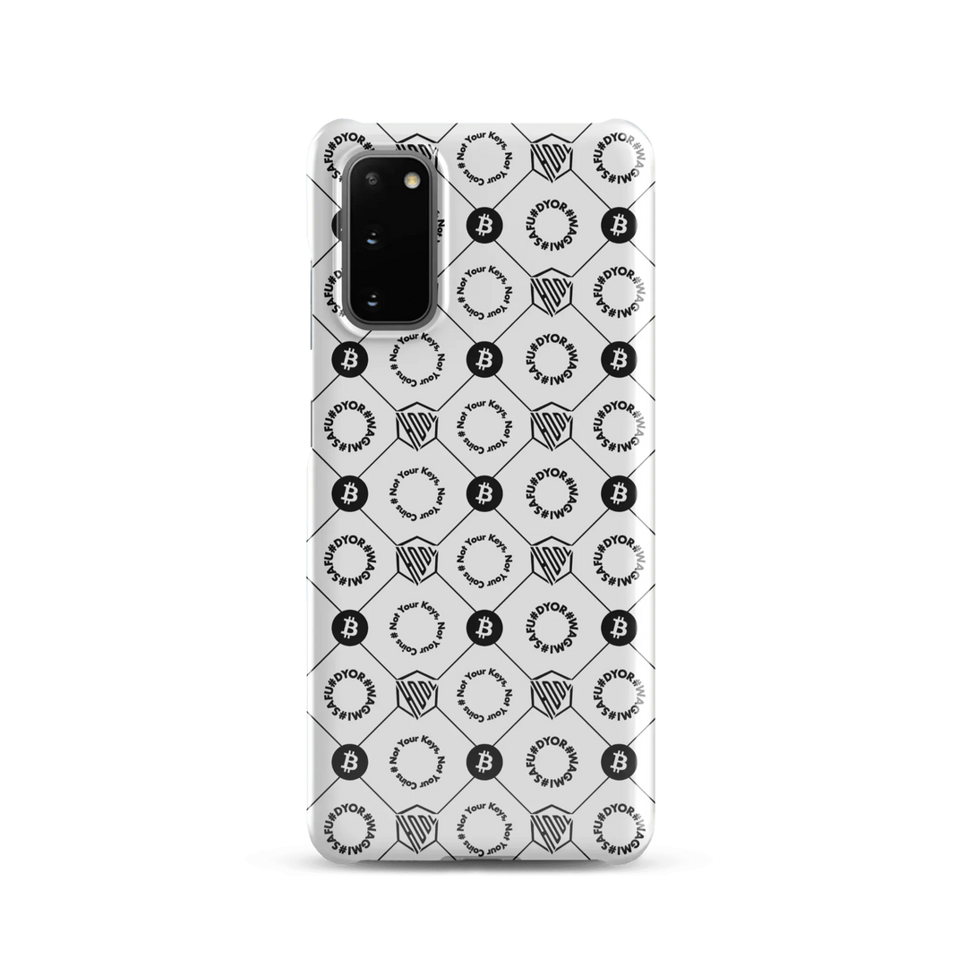 HODL Snap case Samsung "First Edition White" - HODL Snap case Samsung "First Edition White" - Weiß Glossy / Samsung Galaxy S20 | Exklusive Smartphone Hülle Streetwear von HODL®