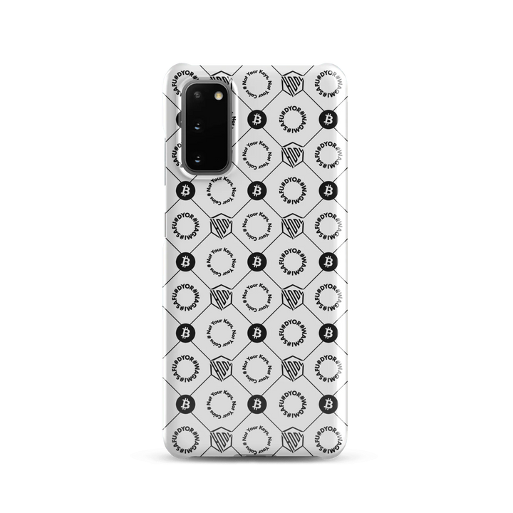 HODL Snap case Samsung "First Edition White" - HODL Snap case Samsung "First Edition White" - Weiß Glossy / Samsung Galaxy S20 | Exklusive Smartphone Hülle Streetwear von HODL®