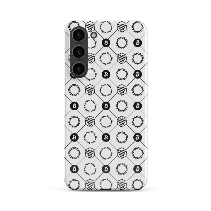 HODL Snap case Samsung "First Edition White" - HODL Snap case Samsung "First Edition White" - Weiß Glossy / Samsung Galaxy S23 Plus | Exklusive Smartphone Hülle Streetwear von HODL®