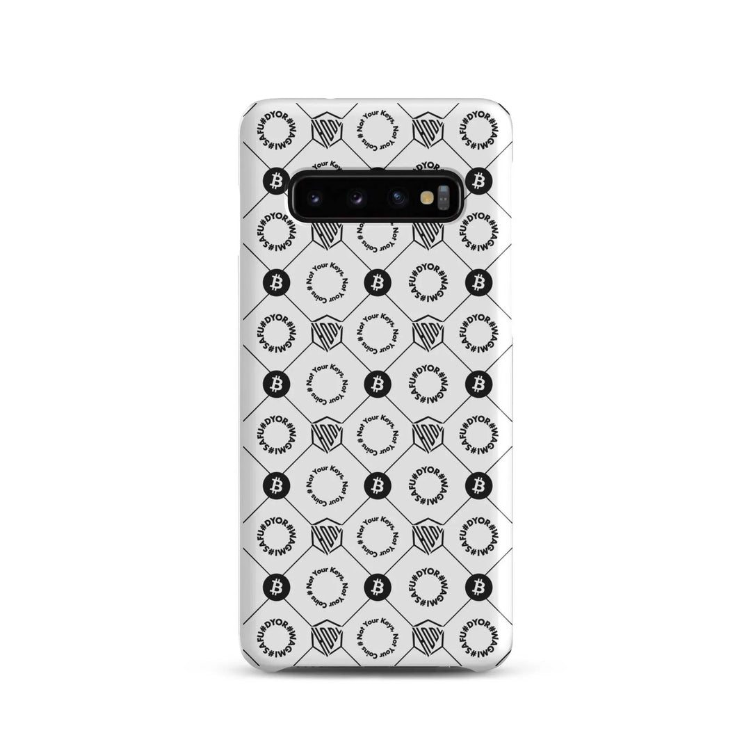 HODL Snap case Samsung "First Edition White" - HODL Snap case Samsung "First Edition White" - Weiß Matt / Samsung Galaxy S10 | Exklusive Smartphone Hülle Streetwear von HODL®