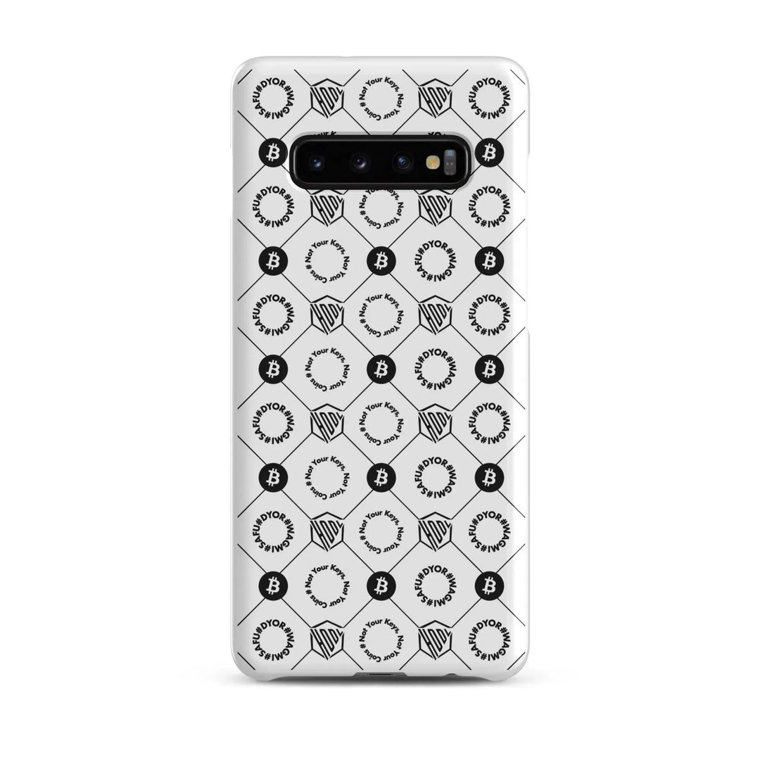 HODL Snap case Samsung "First Edition White" - HODL Snap case Samsung "First Edition White" - Weiß Matt / Samsung Galaxy S10 Plus | Exklusive Smartphone Hülle Streetwear von HODL®
