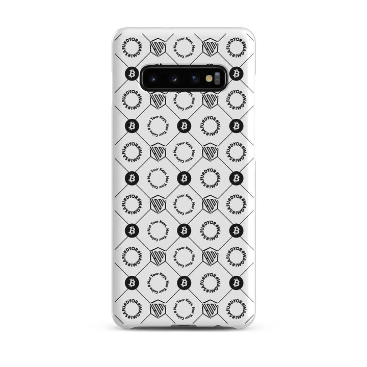HODL Snap case Samsung "First Edition White" - HODL Snap case Samsung "First Edition White" - Weiß Matt / Samsung Galaxy S10 Plus | Exklusive Smartphone Hülle Streetwear von HODL®