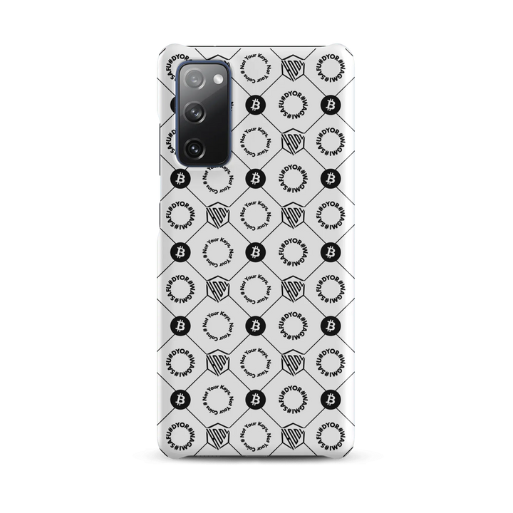 HODL Snap case Samsung "First Edition White" - HODL Snap case Samsung "First Edition White" - Weiß Matt / Samsung Galaxy S20 FE | Exklusive Smartphone Hülle Streetwear von HODL®