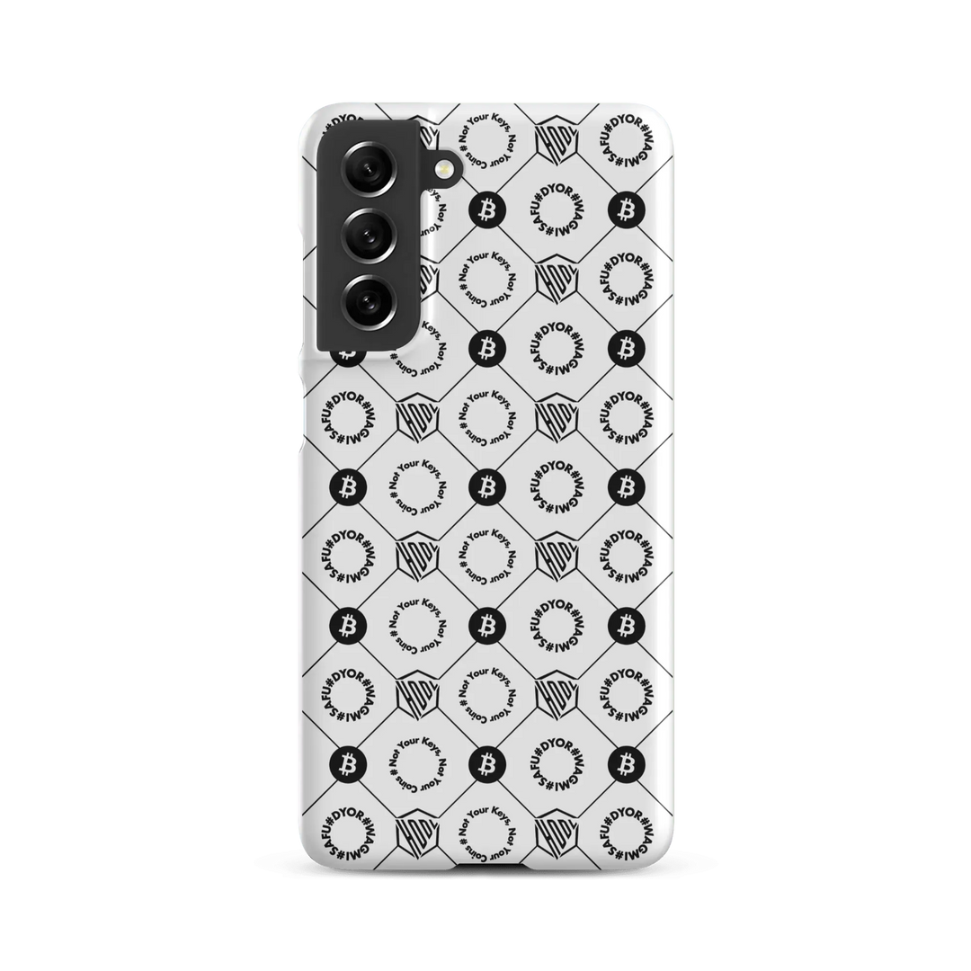 HODL Snap case Samsung "First Edition White" - HODL Snap case Samsung "First Edition White" - Weiß Matt / Samsung Galaxy S21 FE | Exklusive Smartphone Hülle Streetwear von HODL®