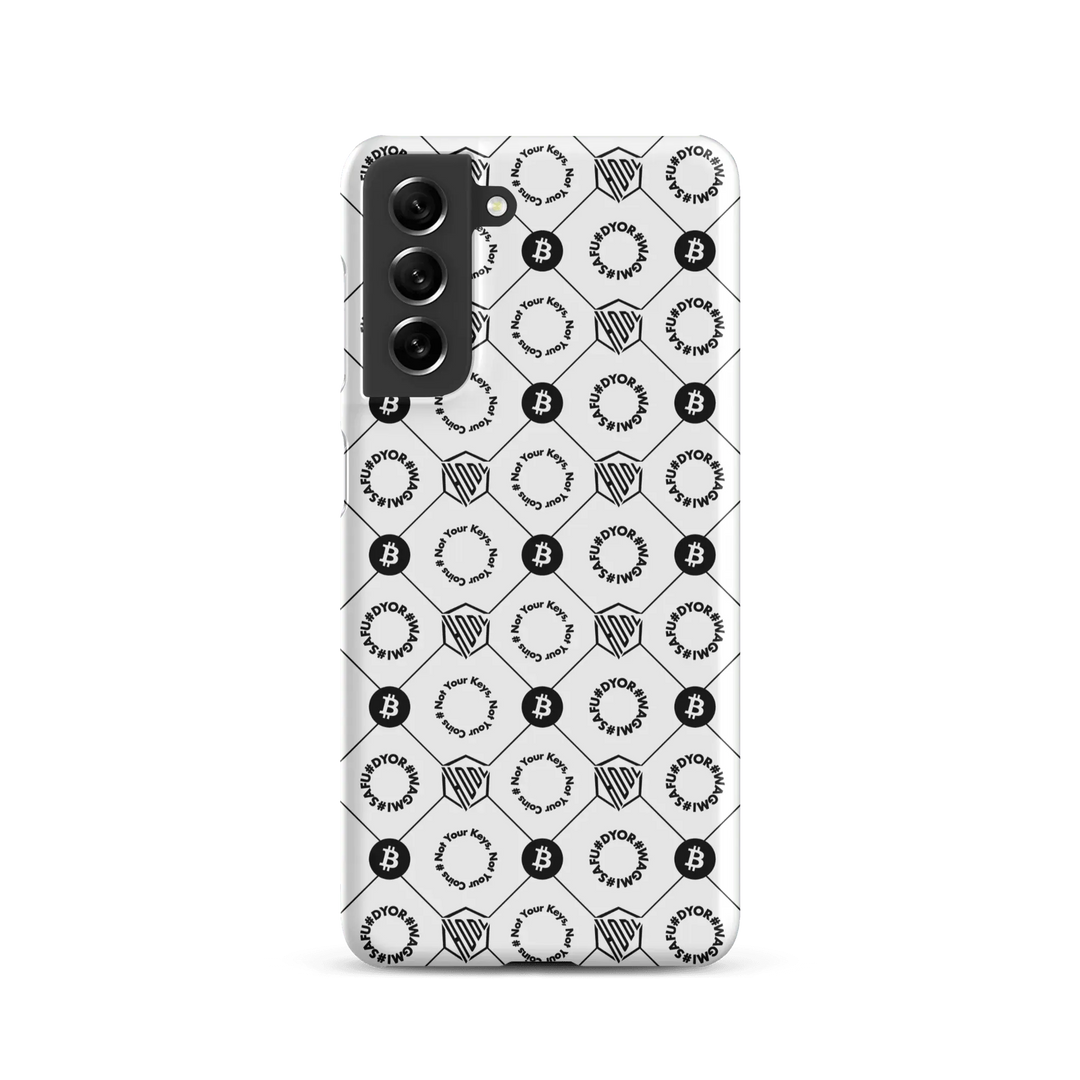 HODL Snap case Samsung "First Edition White" - HODL Snap case Samsung "First Edition White" - Weiß Matt / Samsung Galaxy S21 | Exklusive Smartphone Hülle Streetwear von HODL®