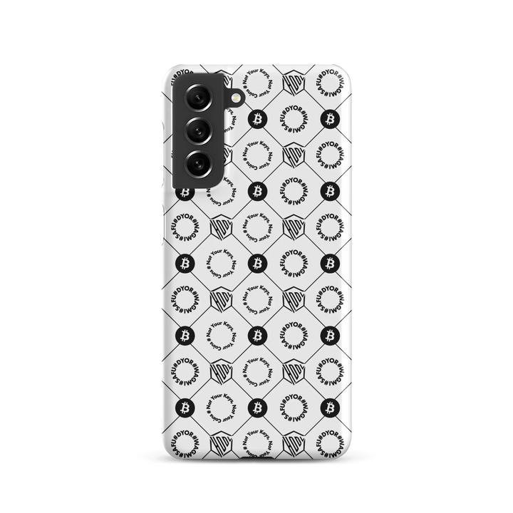 HODL Snap case Samsung "First Edition White" - HODL Snap case Samsung "First Edition White" - Weiß Matt / Samsung Galaxy S21 | Exklusive Smartphone Hülle Streetwear von HODL®