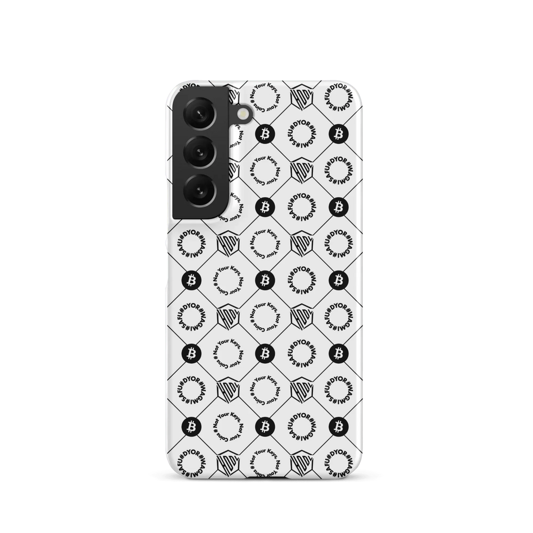HODL Snap case Samsung "First Edition White" - HODL Snap case Samsung "First Edition White" - Weiß Matt / Samsung Galaxy S22 | Exklusive Smartphone Hülle Streetwear von HODL®