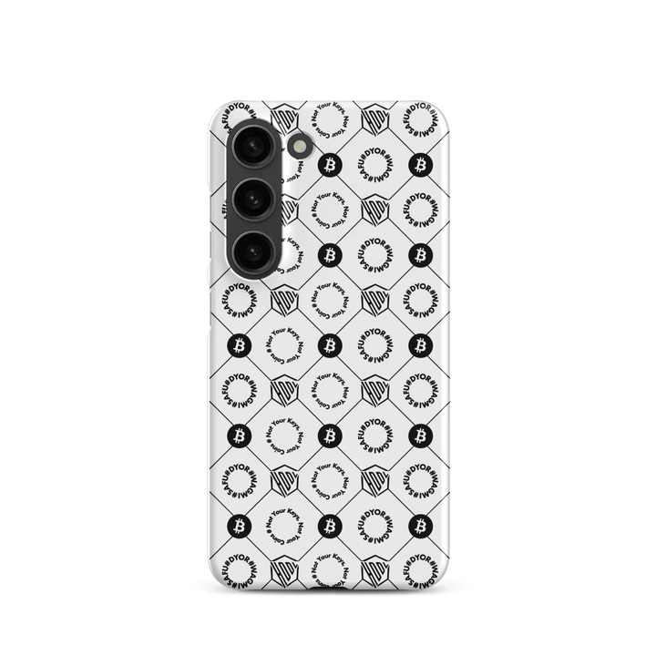 HODL Snap case Samsung "First Edition White" - HODL Snap case Samsung "First Edition White" - Weiß Matt / Samsung Galaxy S23 | Exklusive Smartphone Hülle Streetwear von HODL®