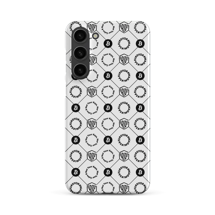 HODL Snap case Samsung "First Edition White" - HODL Snap case Samsung "First Edition White" - Weiß Matt / Samsung Galaxy S23 Plus | Exklusive Smartphone Hülle Streetwear von HODL®