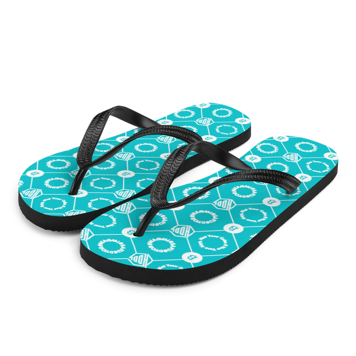Flip-Flops - HODL DESIGN - Flip-Flops - HODL DESIGN - S / HODL DESIGN – Aqua Grid | Exklusive Flip Flops Streetwear von HODL®