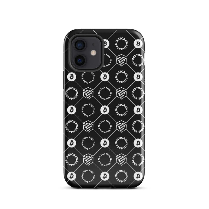 HODL iPhone Hard Case "First Edition Black" - HODL iPhone Hard Case "First Edition Black" - Schwarz Glossy / iPhone 12 | Exklusive Smartphone Hülle Streetwear von HODL®