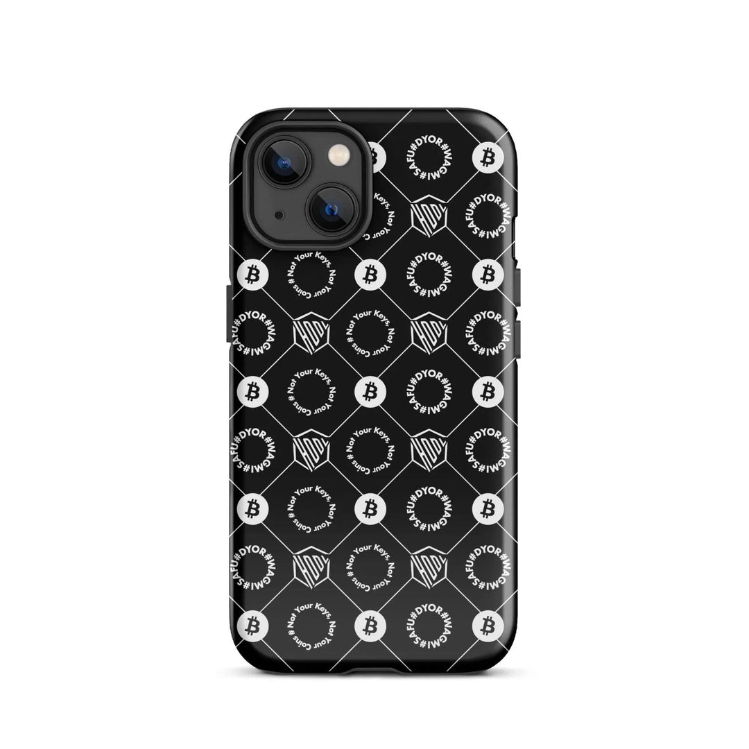 HODL iPhone Hard Case "First Edition Black" - HODL iPhone Hard Case "First Edition Black" - Schwarz Glossy / iPhone 13 | Exklusive Smartphone Hülle Streetwear von HODL®