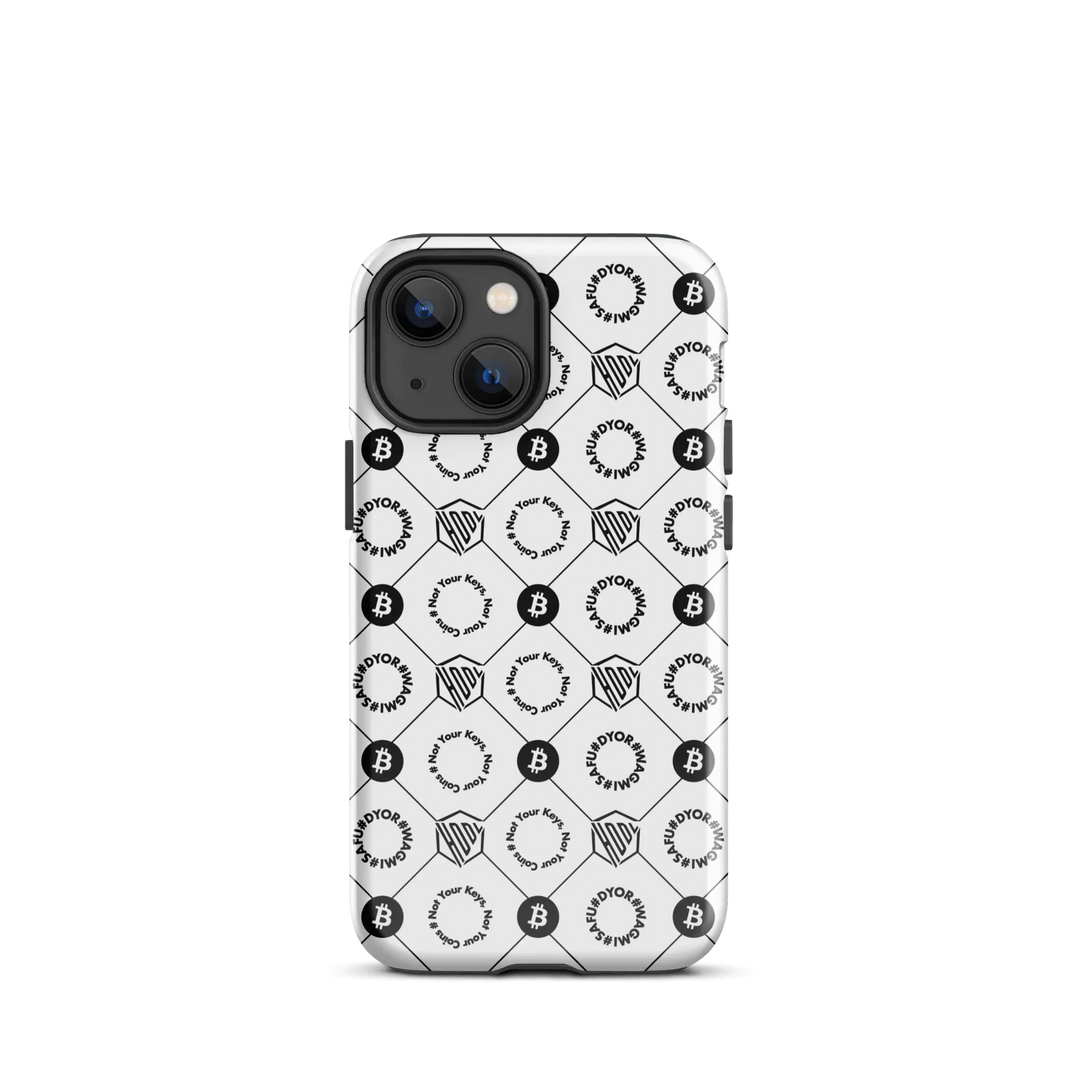HODL iPhone Hard Case "First Edition White" - HODL iPhone Hard Case "First Edition White" - Weiß Glossy / iPhone 13 mini | Exklusive Smartphone Hülle Streetwear von HODL®